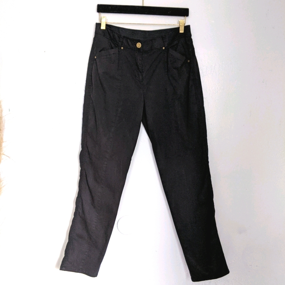 Chicos Black Utility Pant Black Zipper Back Pocket